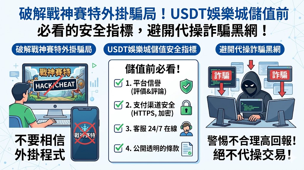 破解戰神賽特外掛騙局！USDT娛樂城儲值前必看的安全指標，避開代操詐騙黑網！