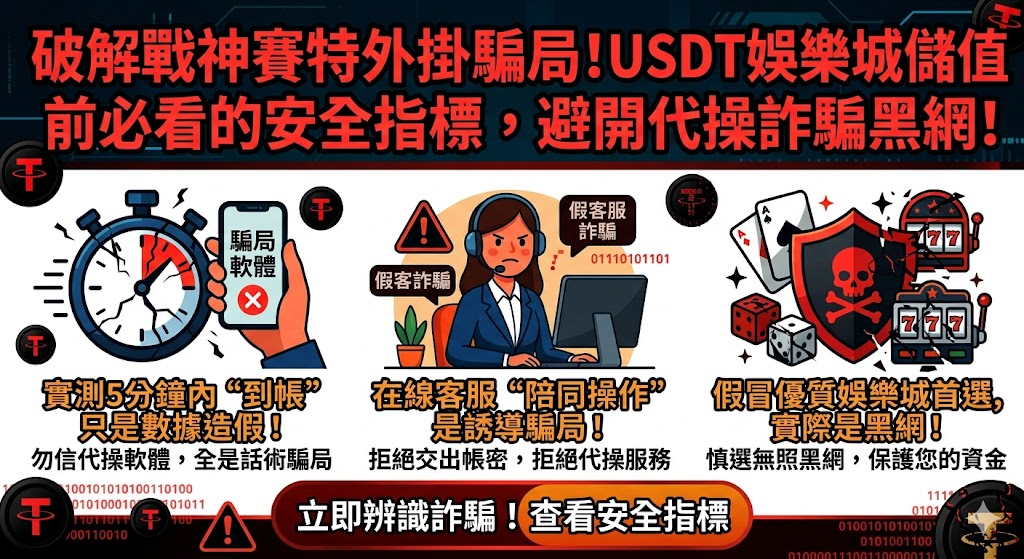 破解戰神賽特外掛騙局！USDT娛樂城儲值前必看的安全指標，避開代操詐騙黑網！